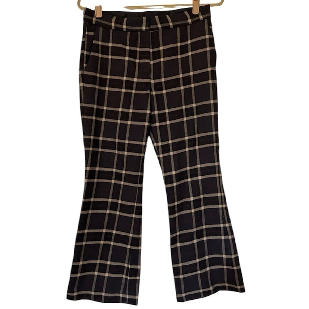 Hache Women’s Pants Wool Plaid Size 40 Small